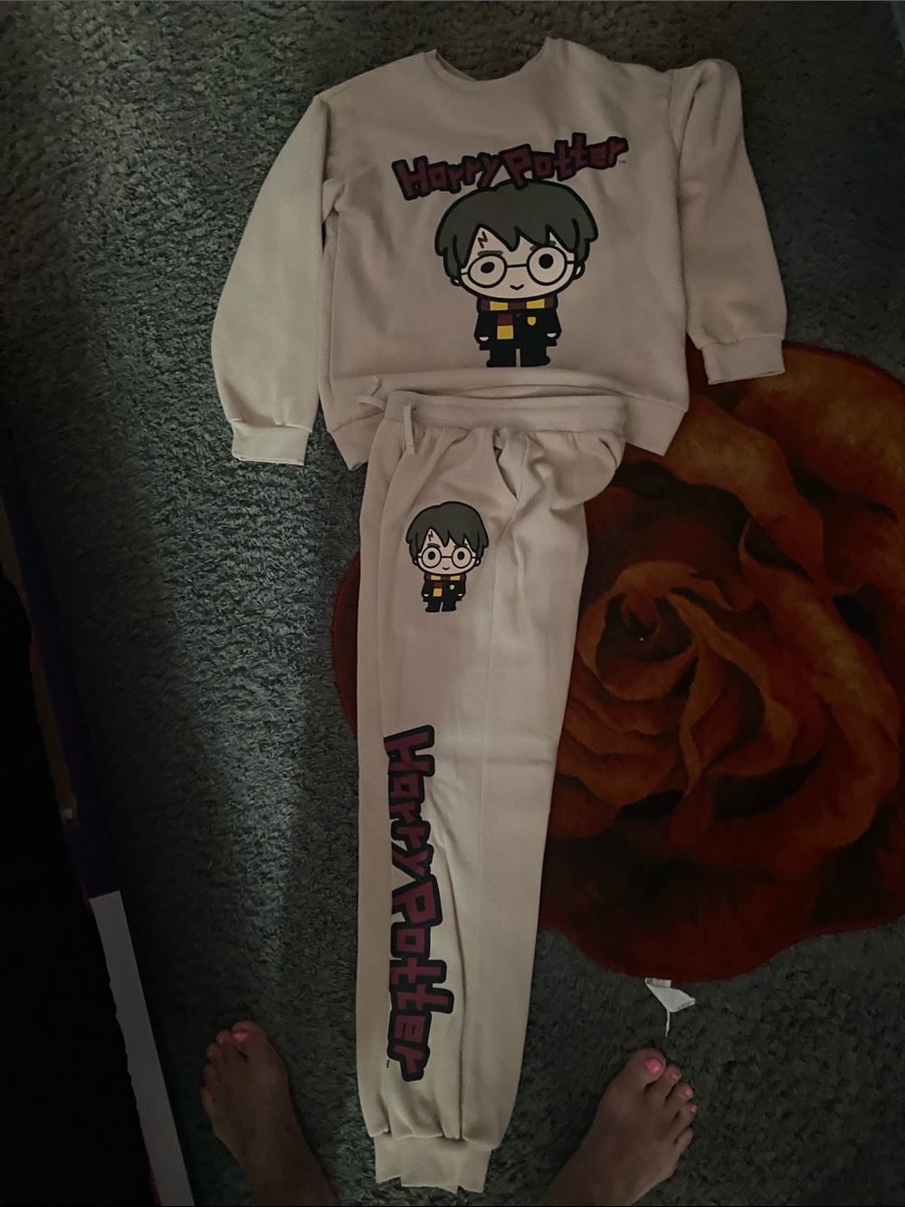 Warner Bros. Beige Harry Potter Kids Sweatshirt & Joggers Set